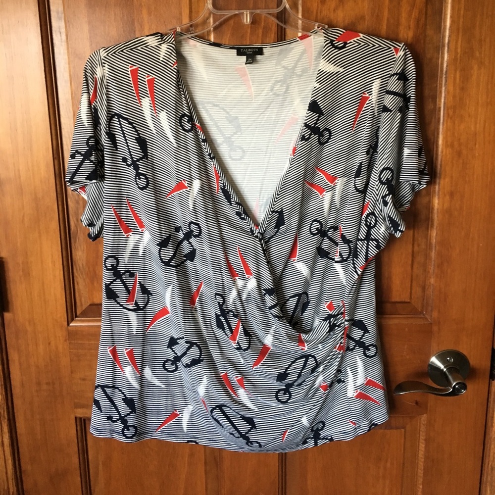 Nautical Inspired Wrap Top